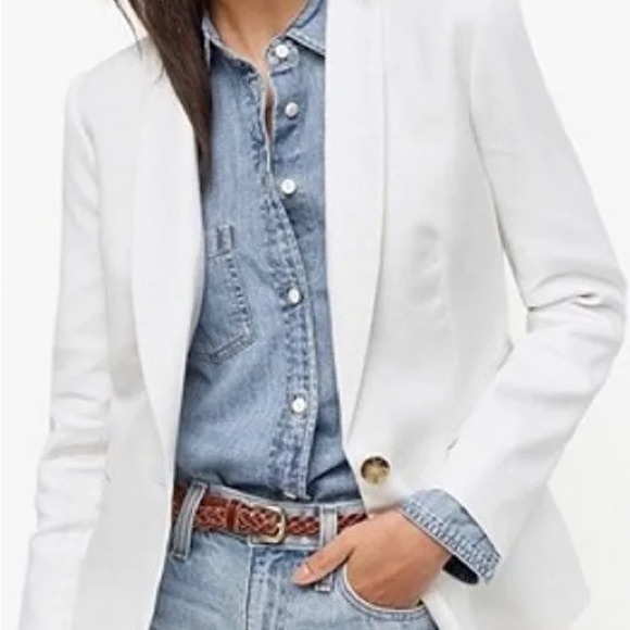 J. Crew Cream Blazer Jacket - Picture 1 of 9